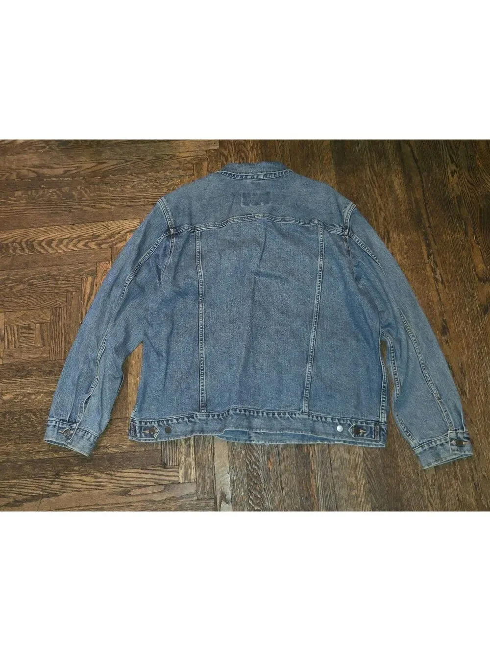 Vintage Eddie Bauer Denim Jacket Men's Large Made in Hong Kong 1980's